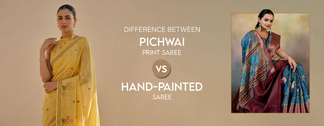 Pichwai Print Saree vs Hand-Painted Saree: Key Differences