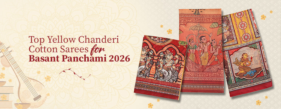 Top Yellow Chanderi Cotton Sarees for Basant Panchami 2026