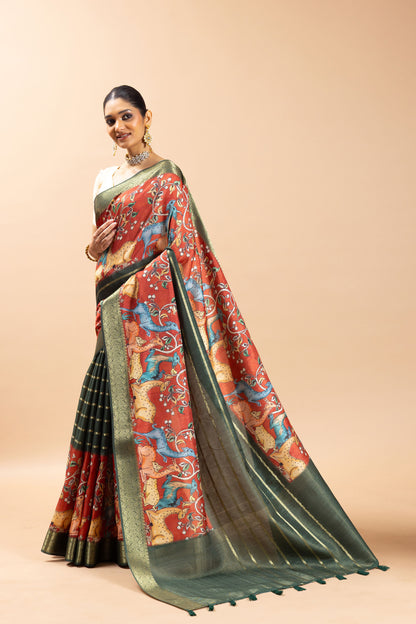 Aranya Leela Jacquard Silk Saree - Yuvani