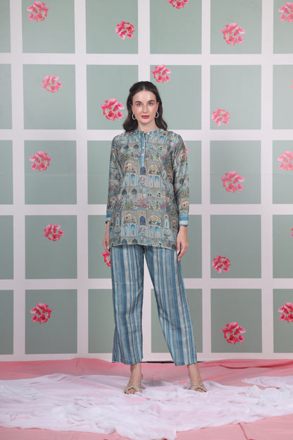 Blue Mosaic Coord Set - Yuvani