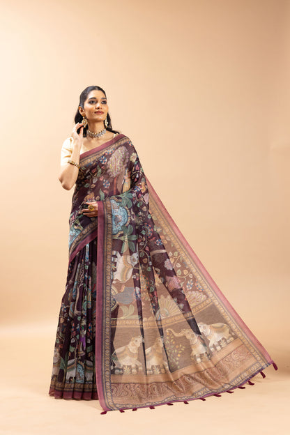 Gajleela Chanderi Saree - Yuvani
