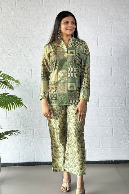 Green Mosaic Coord Set - Yuvani
