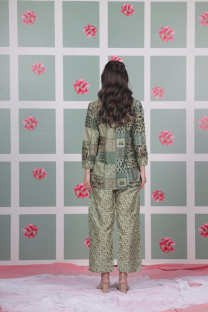 Green Mosaic Coord Set - Yuvani