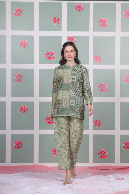 Green Mosaic Coord Set - Yuvani