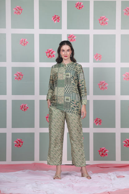 Green Mosaic Coord Set - Yuvani