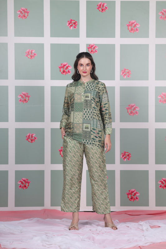 Green Mosaic Coord Set - Yuvani