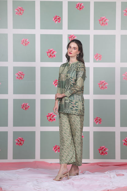 Green Mosaic Coord Set - Yuvani