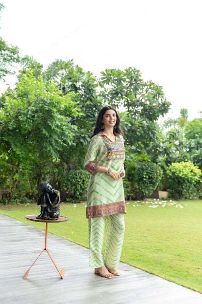 Green Waves Coord Set - Yuvani