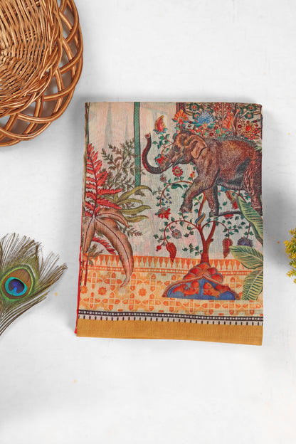 Gulabi Rajbagh Chanderi Saree - Yuvani