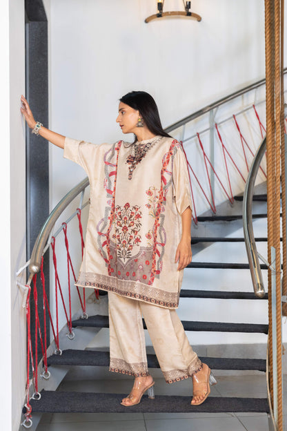 Iconic Ivory Kaftan Set - Yuvani