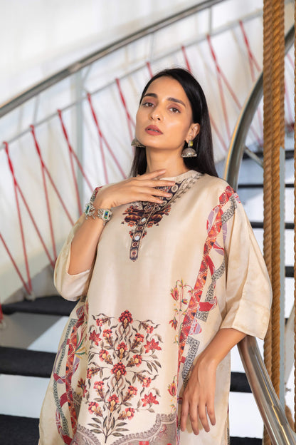 Iconic Ivory Kaftan Set - Yuvani