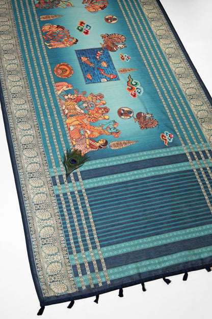 Jal-Leela Chanderi Saree - Yuvani