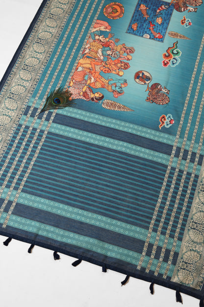 Jal-Leela Chanderi Saree - Yuvani