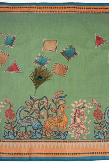Kalrav Chanderi Cotton Saree - Yuvani