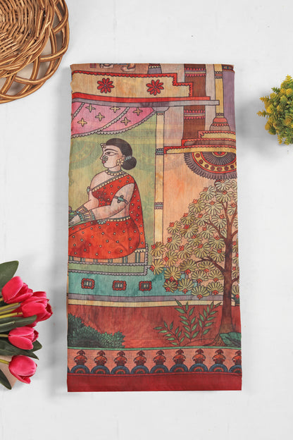 Kesar Mahal Chanderi Cotton Saree | Yuvani Vesture