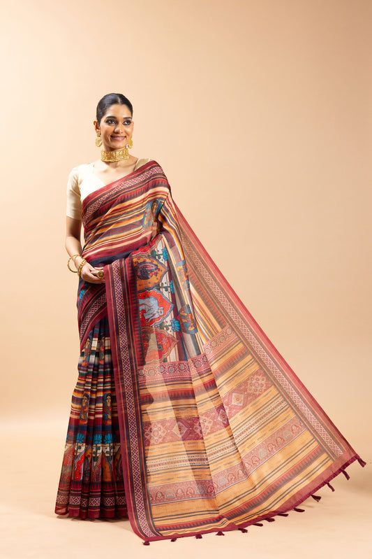 Maaya Chanderi Cotton Saree - Yuvani