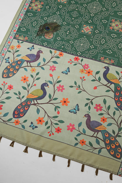 Mayurangan Handloom Cotton Silk Saree - Yuvani