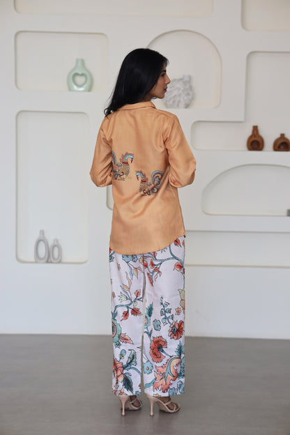 Mustard Contrast Printed Co-Ord Set - Yuvani