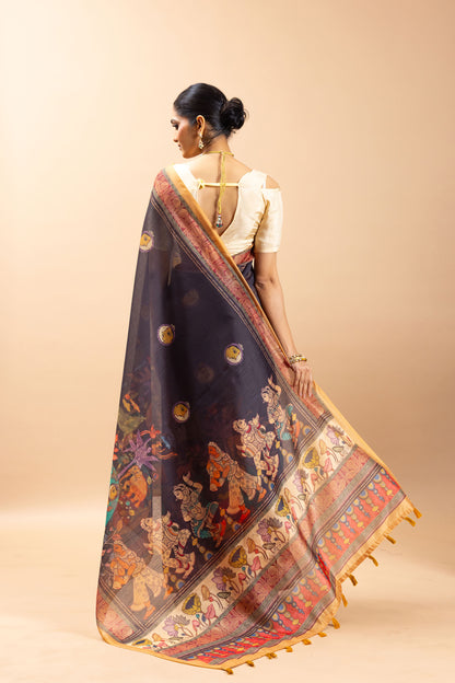 Nishaa Rang Chanderi Saree - Yuvani