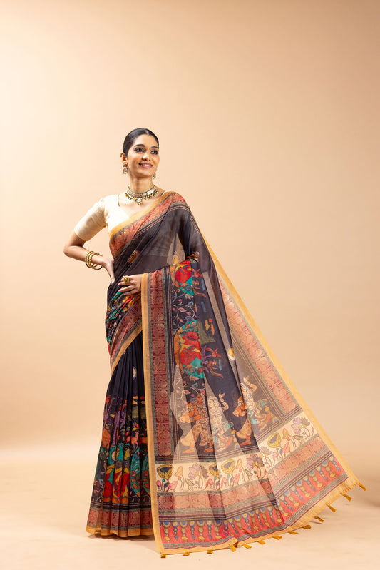 Nishaa Rang Chanderi Saree - Yuvani