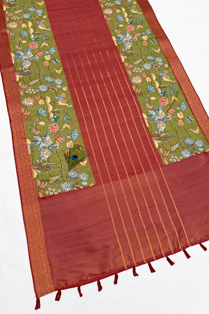 Pakshi Leela Jacquard Silk Saree - Yuvani