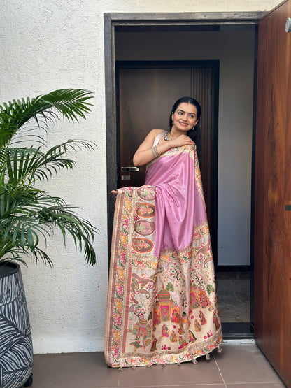 Raani Rang Meenakari Jacquard Woven Saree - Yuvani