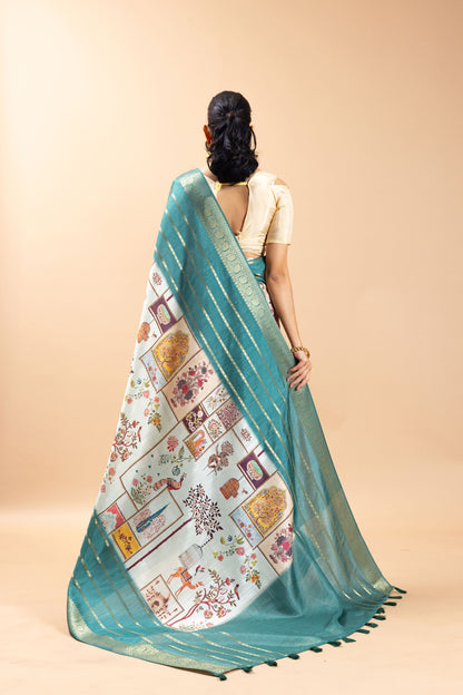Raj Bhavan jacquard silk saree | pallu design