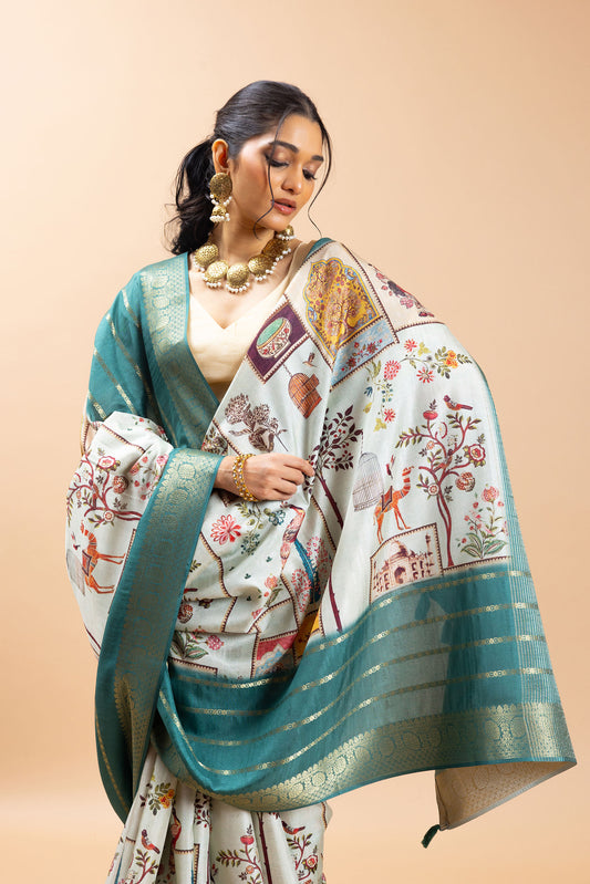 royal motif saree for women jacquard silk Raj Bhavan saree