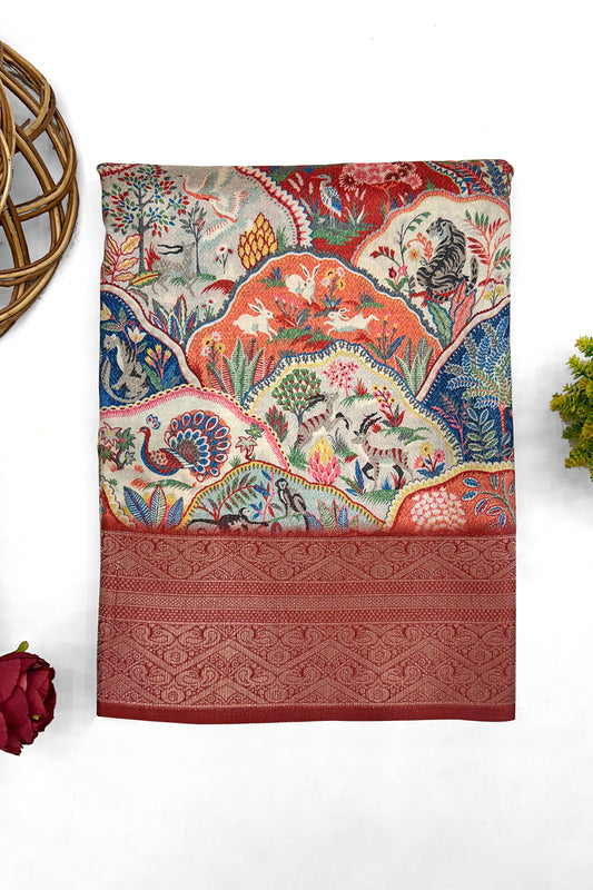 Rangrez Banarasi Printed Saree - Yuvani