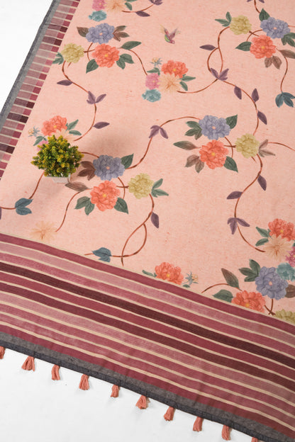 Ritu Kamal Linen Saree - Yuvani