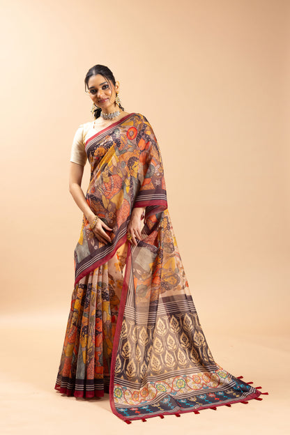 Sakhi Sabha Chanderi Saree - Yuvani