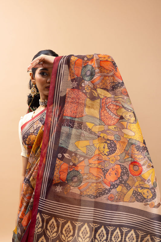 Sakhi Sabha Chanderi Saree - Yuvani