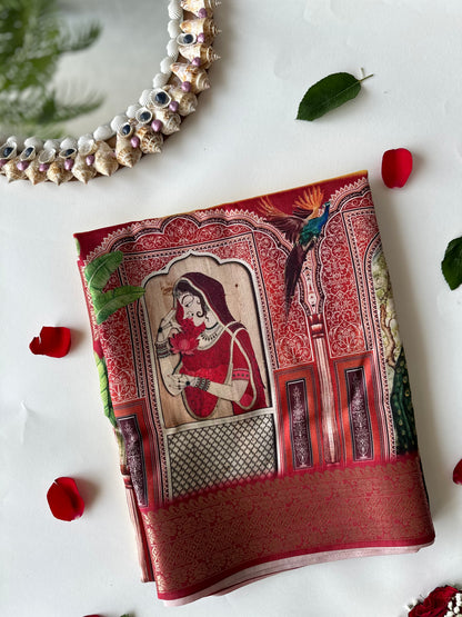 Shahi Nazarana jacquard silk saree for women