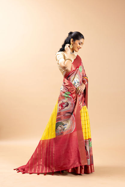 Shahi Nazarana saree pallu design jacquard silk festive saree