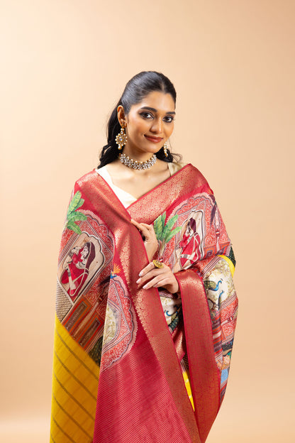 Designer jacquard silk saree for women festive wear Shahi Nazarana
