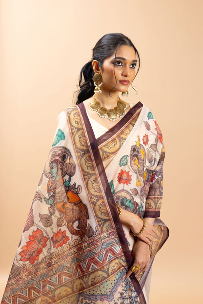 Surangana Chanderi Cotton Saree - Yuvani