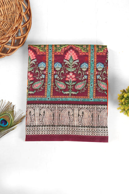 Surya Kesari Chanderi Saree - Yuvani