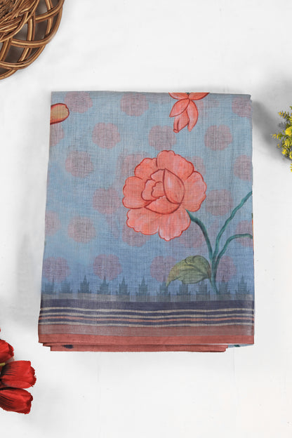 Utsav Mor Linen Saree - Yuvani