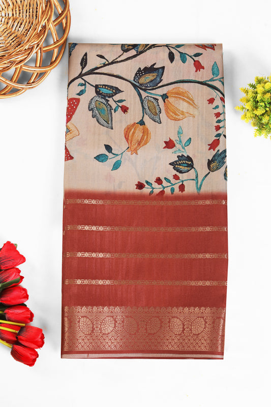 Vasundhara Jacquard Silk Floral Print Saree for women | Yuvani Vesture